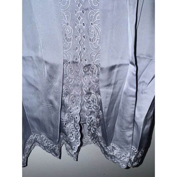 Lovestitch Womens Long Sleeve Embroidered Lace Trim Dress Light blue Polyester S - Picture 8 of 13
